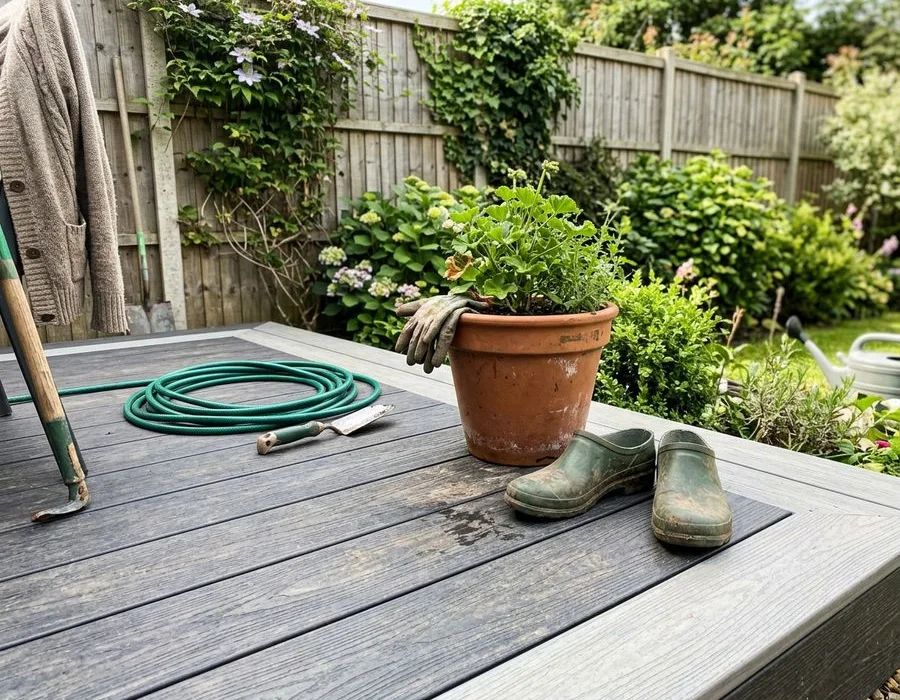 Composite decking with picture frame edge in Bedford