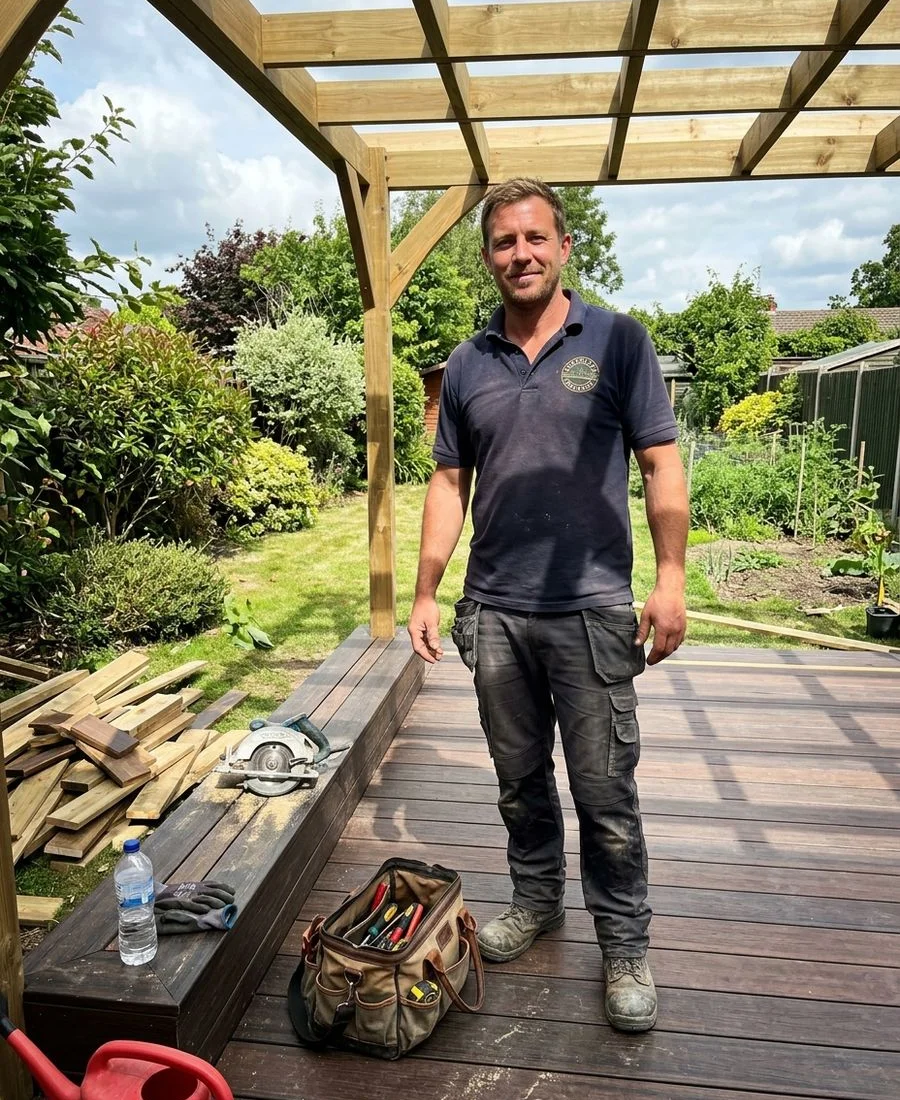 Portrait of James, lead outdoor living installer at Bedfordshire Decking Builders
